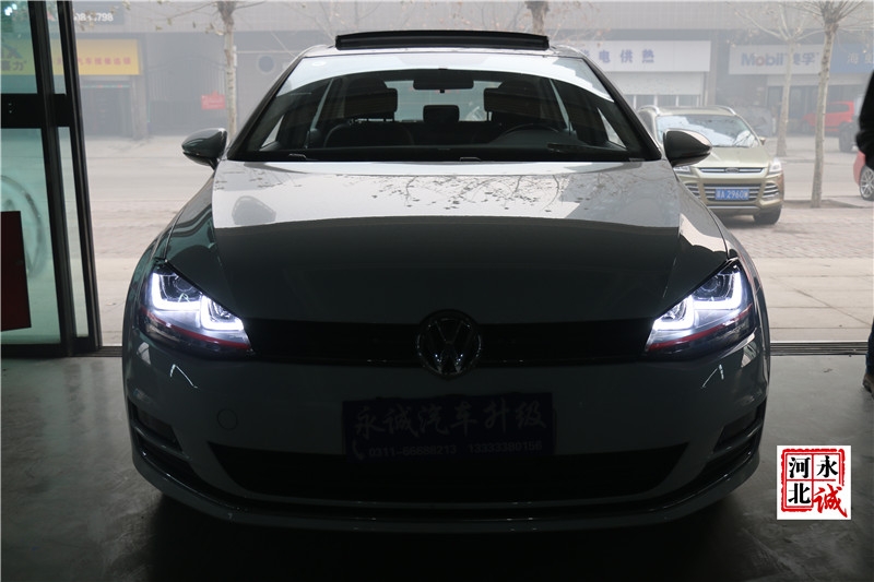 【永誠汽車】石家莊專業(yè)改燈，高爾夫7升級時宇大燈總成
