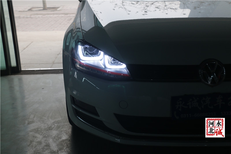 【永誠汽車】石家莊專業(yè)改燈，高爾夫7升級時宇大燈總成