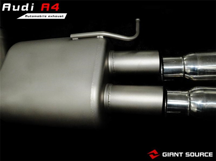 奧迪A4L改裝遙控閥門中尾端 香港巨源Giant Source性能單出排氣管