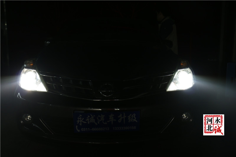 【永誠(chéng)汽車】石家莊專業(yè)改燈店，Q5雙光透鏡+巖崎5500K氙燈+霧燈黃金眼