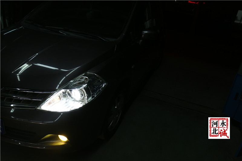 【永誠(chéng)汽車】石家莊專業(yè)改燈店，Q5雙光透鏡+巖崎5500K氙燈+霧燈黃金眼