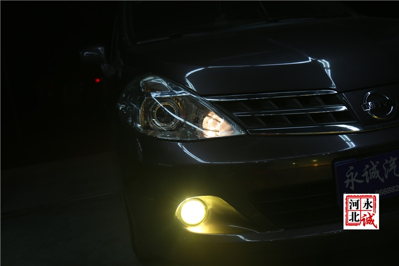 【永誠(chéng)汽車】石家莊專業(yè)改燈店，Q5雙光透鏡+巖崎5500K氙燈+霧燈黃金眼