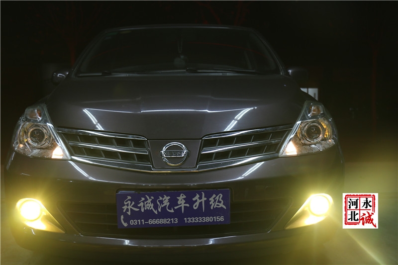 【永誠(chéng)汽車】石家莊專業(yè)改燈店，Q5雙光透鏡+巖崎5500K氙燈+霧燈黃金眼
