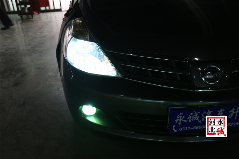【永誠(chéng)汽車】石家莊專業(yè)改燈店，Q5雙光透鏡+巖崎5500K氙燈+霧燈黃金眼