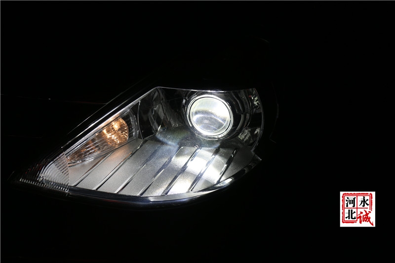 【永誠(chéng)汽車】石家莊專業(yè)改燈店，Q5雙光透鏡+巖崎5500K氙燈+霧燈黃金眼