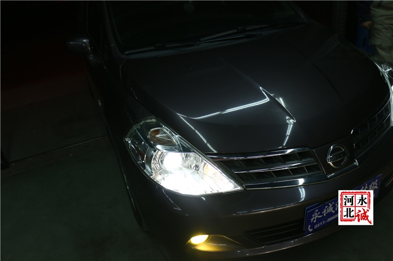 【永誠(chéng)汽車】石家莊專業(yè)改燈店，Q5雙光透鏡+巖崎5500K氙燈+霧燈黃金眼