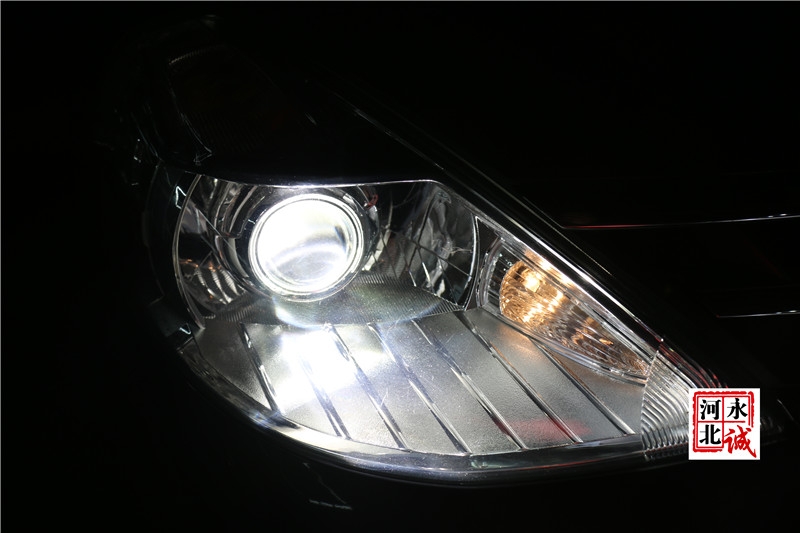 【永誠(chéng)汽車】石家莊專業(yè)改燈店，Q5雙光透鏡+巖崎5500K氙燈+霧燈黃金眼