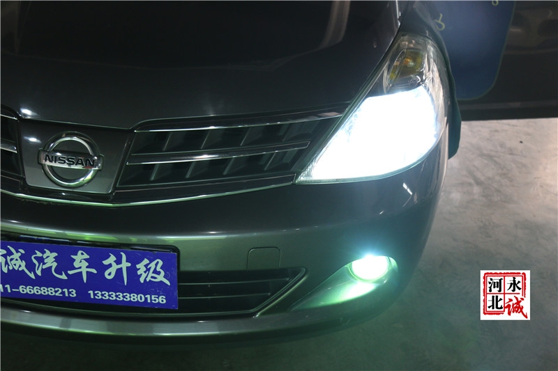 【永誠(chéng)汽車】石家莊專業(yè)改燈店，Q5雙光透鏡+巖崎5500K氙燈+霧燈黃金眼