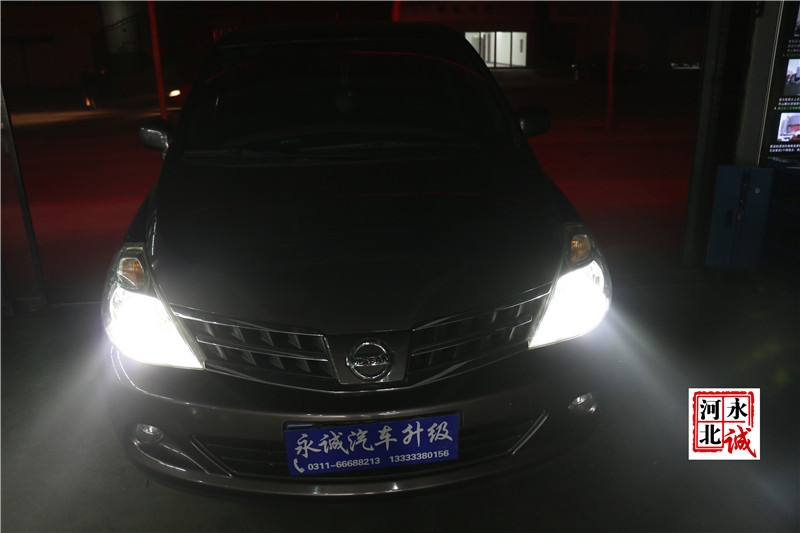 【永誠(chéng)汽車】石家莊專業(yè)改燈店，Q5雙光透鏡+巖崎5500K氙燈+霧燈黃金眼