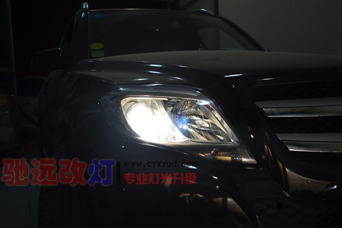 奔馳GLK 車燈增亮 透鏡氙氣燈改裝  海拉六代透鏡 北京改燈