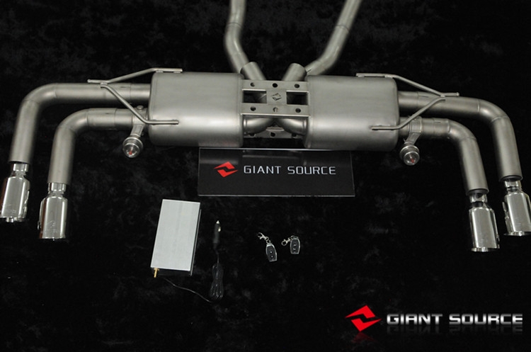 保時捷卡宴改裝giantsource巨源 保時捷958遙控閥門中尾端排氣管