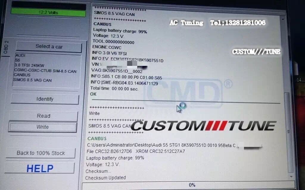 Custom///Tune ECU(奥迪S5 3.0 TFSI）/香港