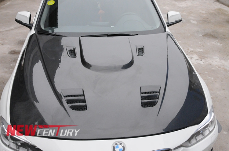 寶馬新款3系改裝碳纖維機蓋 BMW320li F30F35開孔散熱引擎蓋包圍