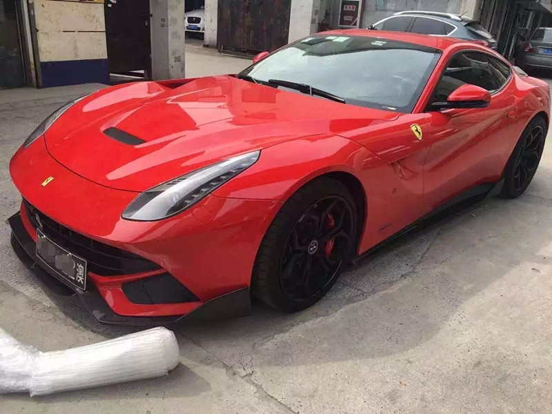 法拉利F12碳纖維前唇 F12改裝前杠下巴碳纖維套件