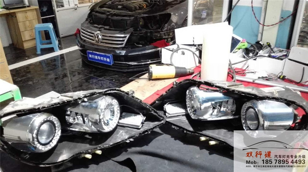 進(jìn)口大眾輝騰大燈不夠亮怎么辦，雙行道車燈專業(yè)升級(jí)
