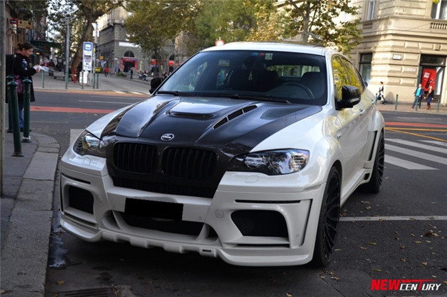 寶馬X6M改裝hamann寬體大包圍 原車X6M改裝前杠排氣