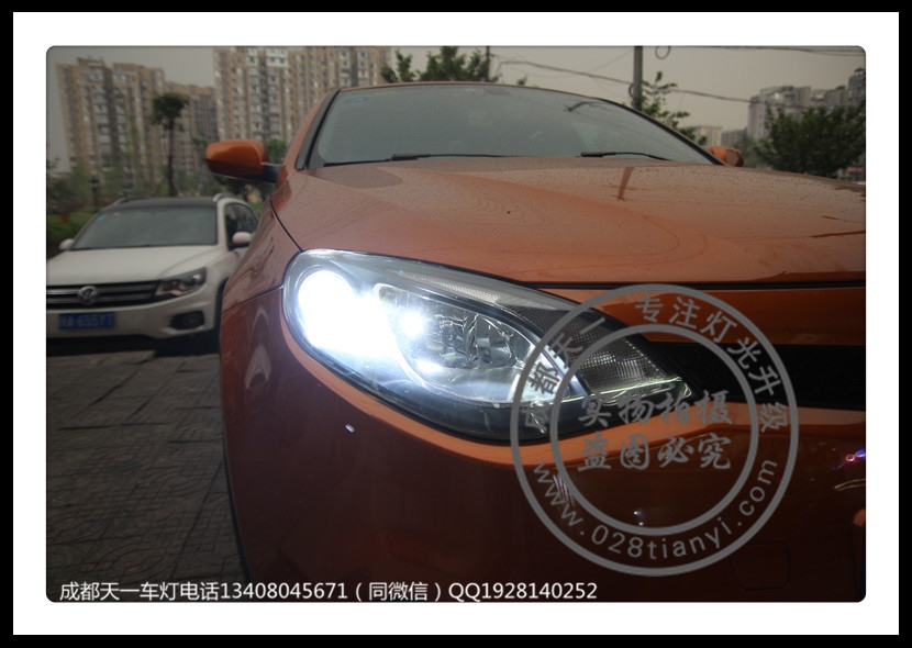 成都MG6車燈改裝改裝德國原裝海拉5歐司朗CNB氙氣燈LED示寬燈