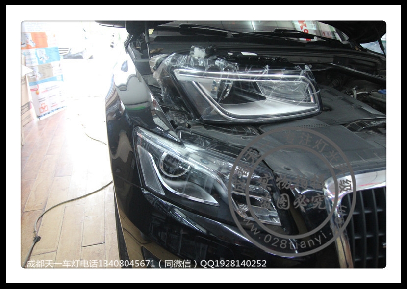 成都12款?yuàn)W迪Q5改裝新款15款大燈LED日行燈總成尾燈總成
