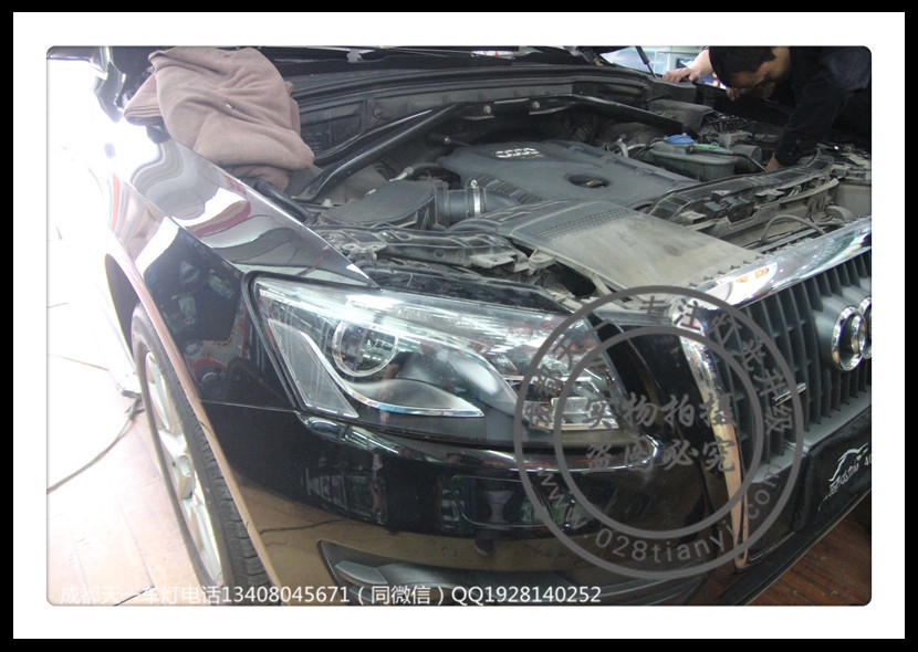 成都12款?yuàn)W迪Q5改裝新款15款大燈LED日行燈總成尾燈總成