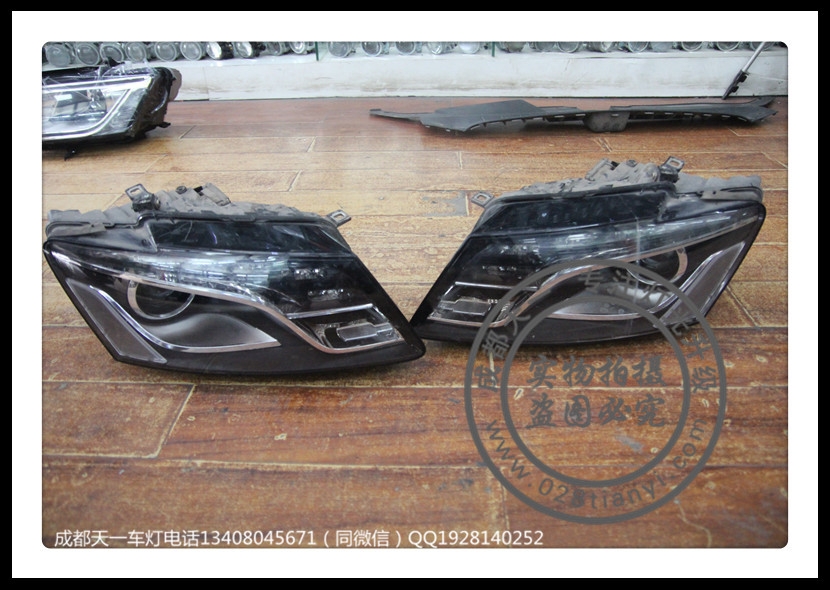 成都12款?yuàn)W迪Q5改裝新款15款大燈LED日行燈總成尾燈總成