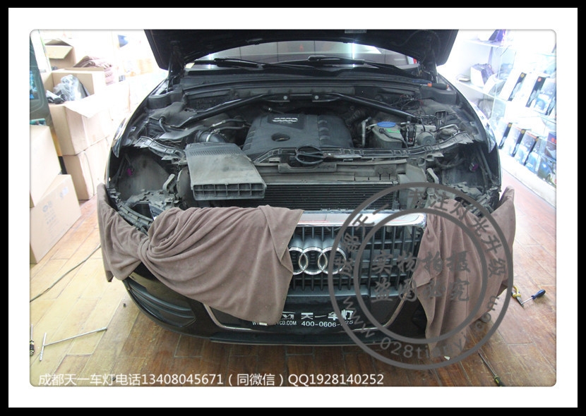 成都12款?yuàn)W迪Q5改裝新款15款大燈LED日行燈總成尾燈總成