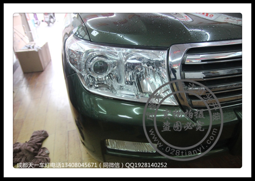 成都豐田蘭德酷路澤改燈改裝Q5雙光透鏡歐司朗氙氣燈LED尾燈總成