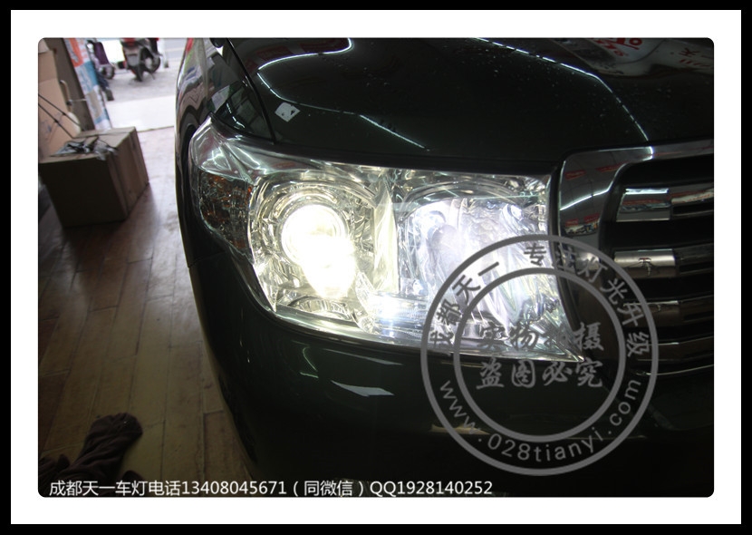 成都豐田蘭德酷路澤改燈改裝Q5雙光透鏡歐司朗氙氣燈LED尾燈總成