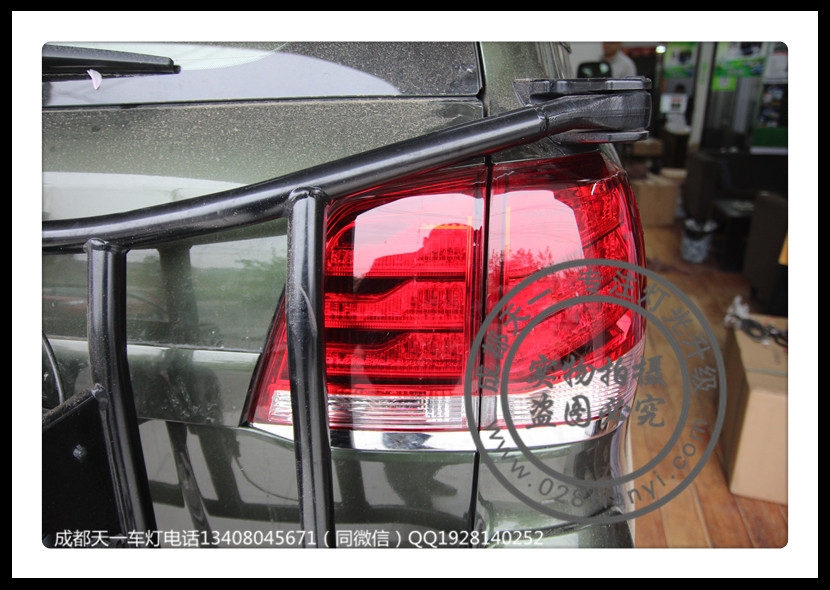 成都豐田蘭德酷路澤改燈改裝Q5雙光透鏡歐司朗氙氣燈LED尾燈總成
