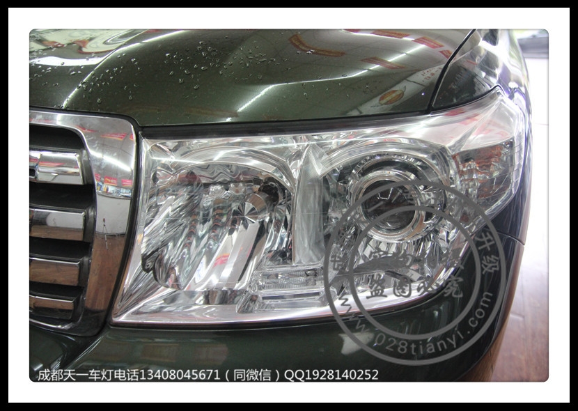 成都豐田蘭德酷路澤改燈改裝Q5雙光透鏡歐司朗氙氣燈LED尾燈總成