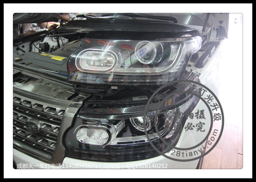 成都路虎攬勝歐規(guī)版車燈改裝中規(guī)LED日行燈路虎歐規(guī)改裝中規(guī)