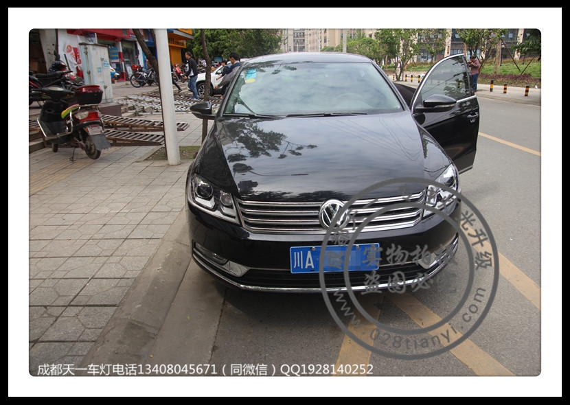 成都大眾邁騰改裝高配大燈總成LED日行燈Q5雙光透鏡