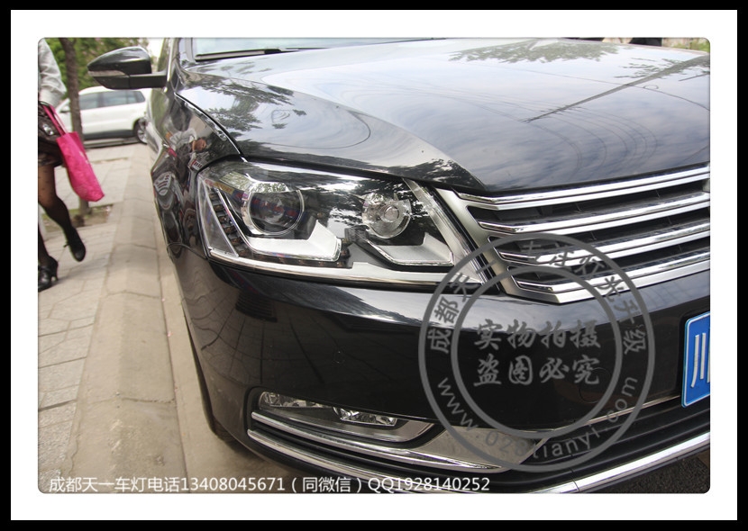 成都大眾邁騰改裝高配大燈總成LED日行燈Q5雙光透鏡