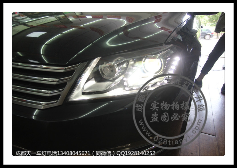 成都大眾邁騰改裝高配大燈總成LED日行燈Q5雙光透鏡