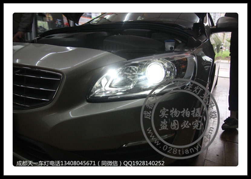 成都新款沃爾沃S60LT3改燈車(chē)燈改裝德國(guó)原裝海拉3CNB氙氣燈