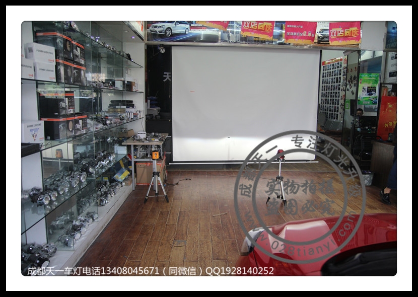 成都15款新科魯茲改燈車燈改裝德國原裝海拉5歐司朗4300K氙氣燈LED藍(lán)色惡魔眼