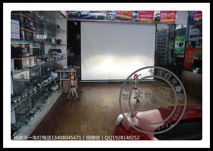 成都15款新科魯茲改燈車燈改裝德國原裝海拉5歐司朗4300K氙氣燈LED藍(lán)色惡魔眼