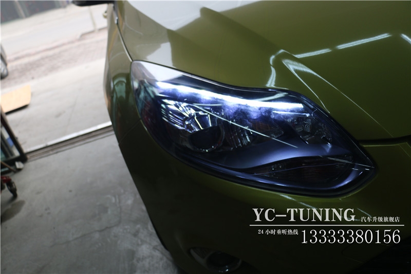 【永誠汽車】石家莊專業(yè)改燈，新?？怂垢难b海拉5雙光透鏡，氙氣燈，ST流光日行燈