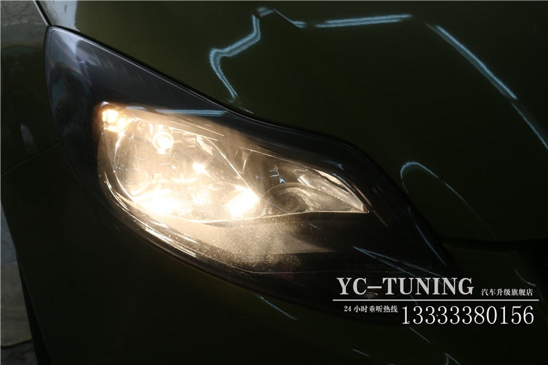 【永誠汽車】石家莊專業(yè)改燈，新?？怂垢难b海拉5雙光透鏡，氙氣燈，ST流光日行燈