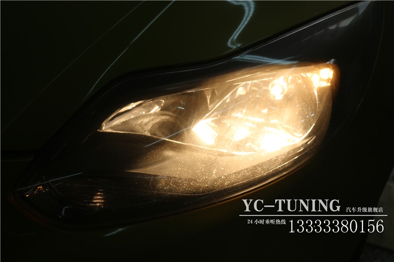 【永誠汽車】石家莊專業(yè)改燈，新?？怂垢难b海拉5雙光透鏡，氙氣燈，ST流光日行燈