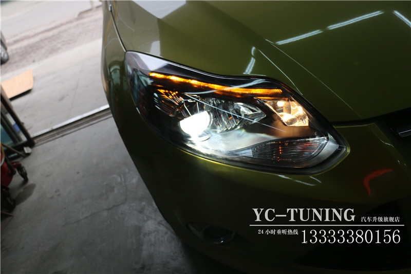 【永誠汽車】石家莊專業(yè)改燈，新?？怂垢难b海拉5雙光透鏡，氙氣燈，ST流光日行燈