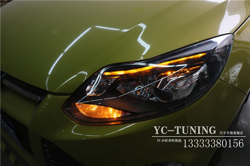 【永誠汽車】石家莊專業(yè)改燈，新?？怂垢难b海拉5雙光透鏡，氙氣燈，ST流光日行燈