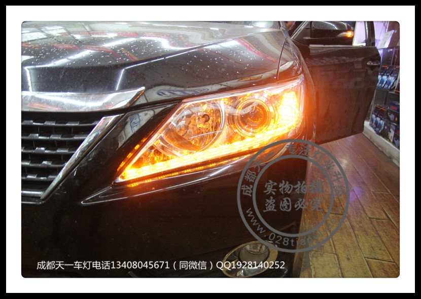 成都豐田凱美瑞車(chē)燈改裝海拉5雙光透鏡歐司朗氙氣燈LED日行燈
