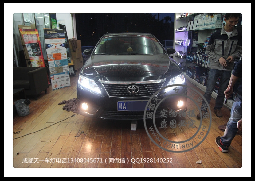 成都豐田凱美瑞車(chē)燈改裝海拉5雙光透鏡歐司朗氙氣燈LED日行燈