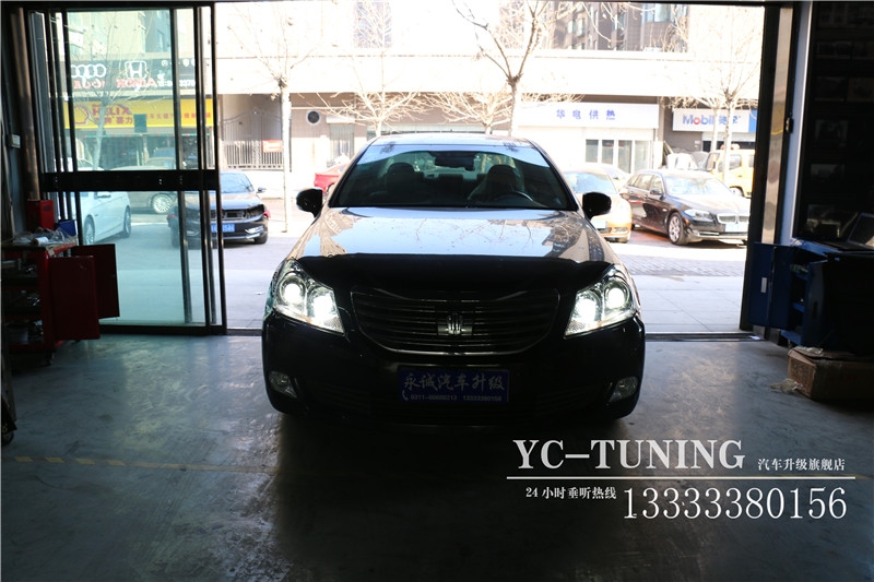 【永誠汽車】石家莊皇冠改燈，Q5透鏡+貝雷帽5500K氙氣燈+貝雷帽安定器