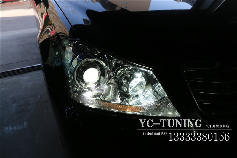 【永誠汽車】石家莊皇冠改燈，Q5透鏡+貝雷帽5500K氙氣燈+貝雷帽安定器