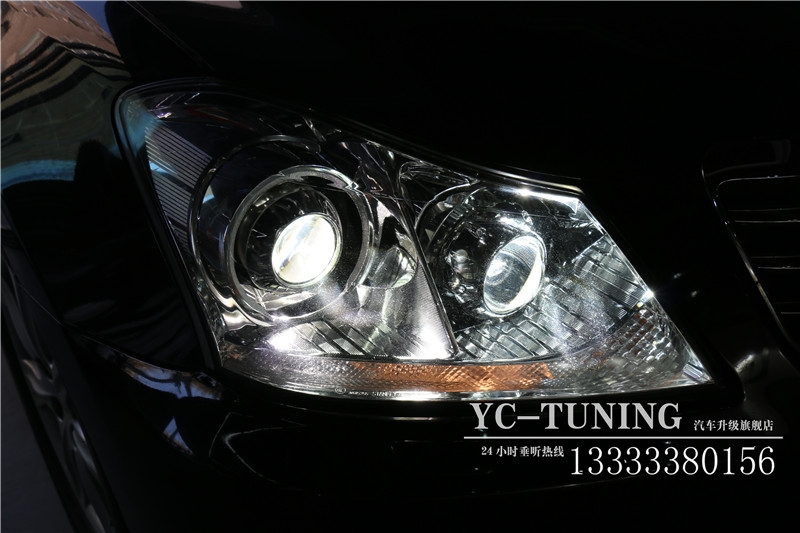 【永誠汽車】石家莊皇冠改燈，Q5透鏡+貝雷帽5500K氙氣燈+貝雷帽安定器