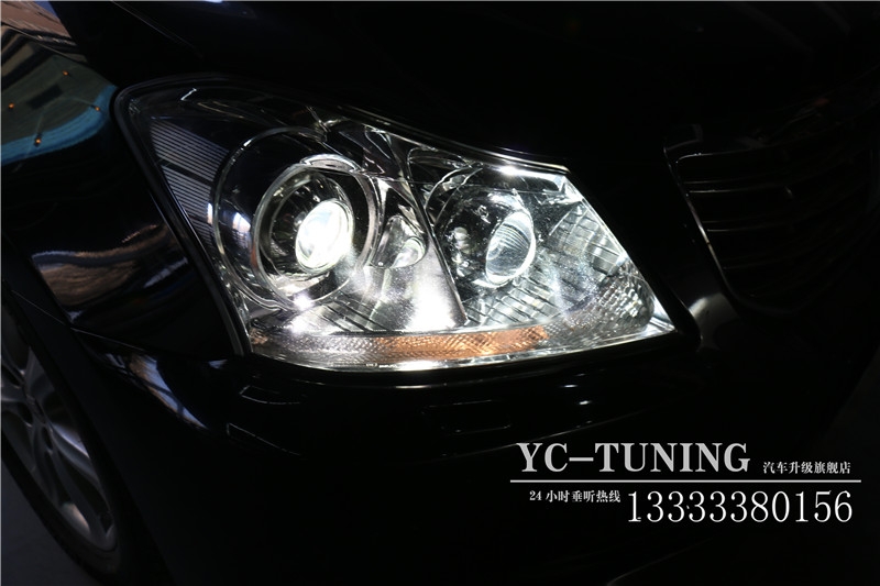 【永誠汽車】石家莊皇冠改燈，Q5透鏡+貝雷帽5500K氙氣燈+貝雷帽安定器