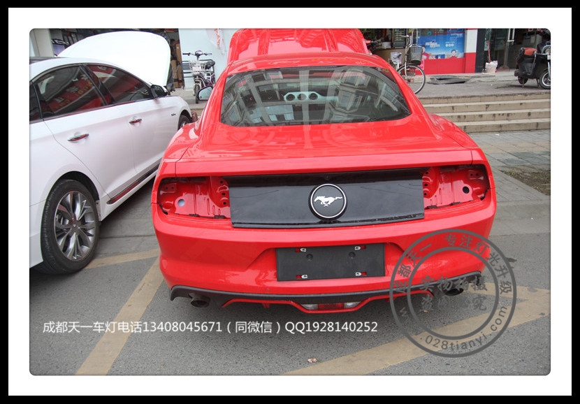 成都福特野馬改燈車燈改裝海拉雙光透鏡流水尾燈日行燈