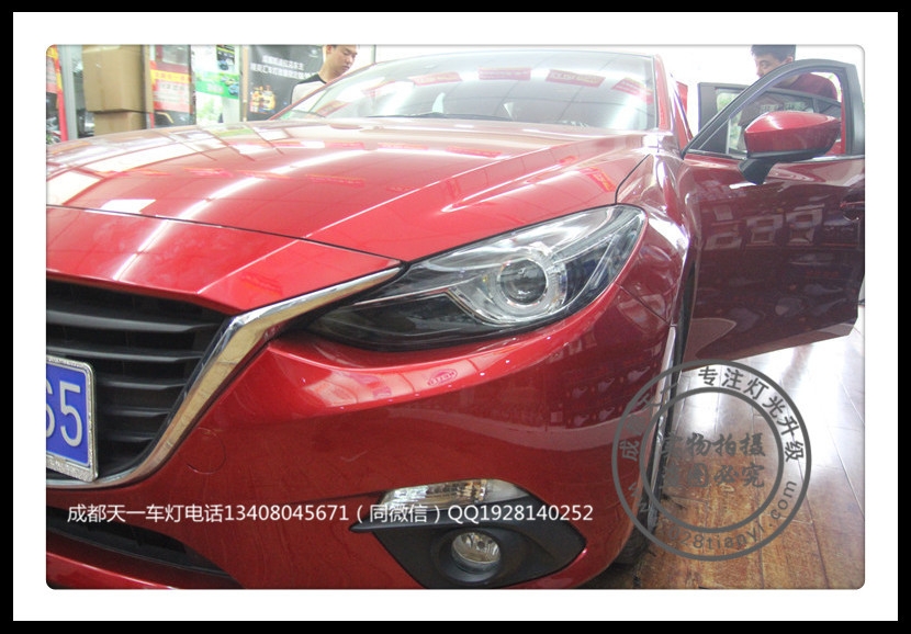 成都馬自達昂克賽拉3改裝高配大燈總成LED日行燈