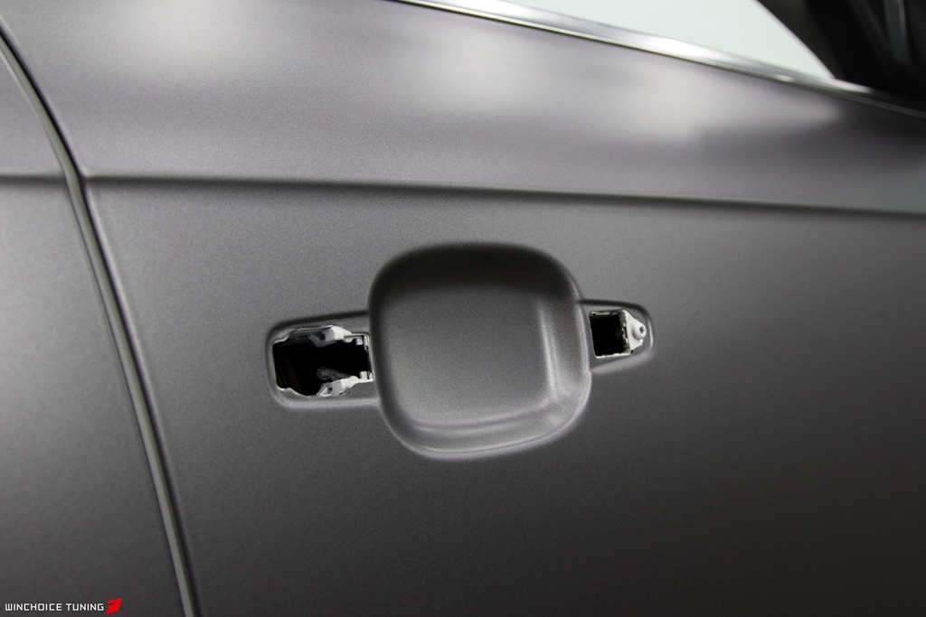 Audi 奧迪 A4 全車貼膜換裝 PWF電光金屬灰 施工中
